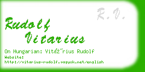 rudolf vitarius business card